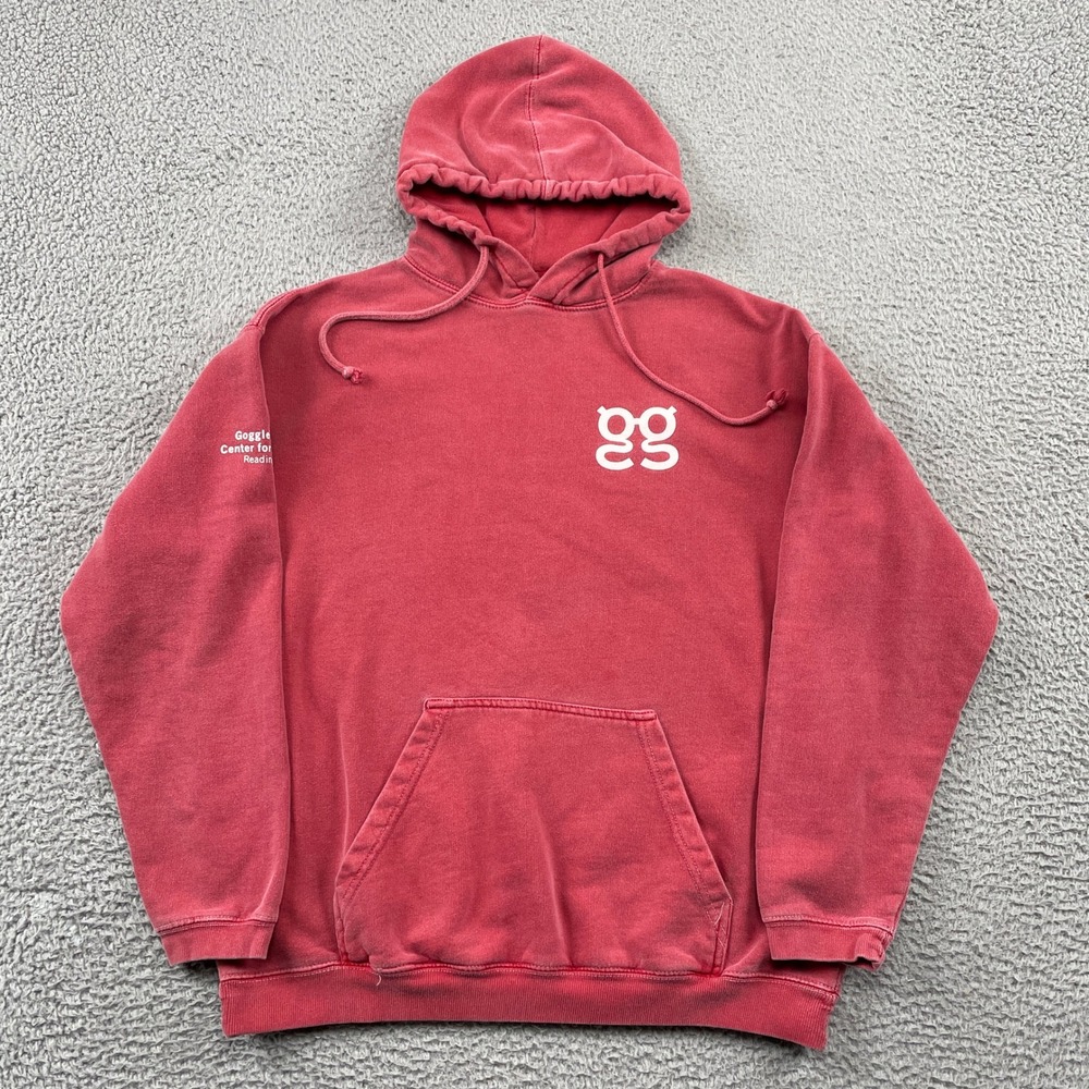 Comfort Colors Hoodie Mens Medium Red GoggleWorks Center for the Arts Graphic
